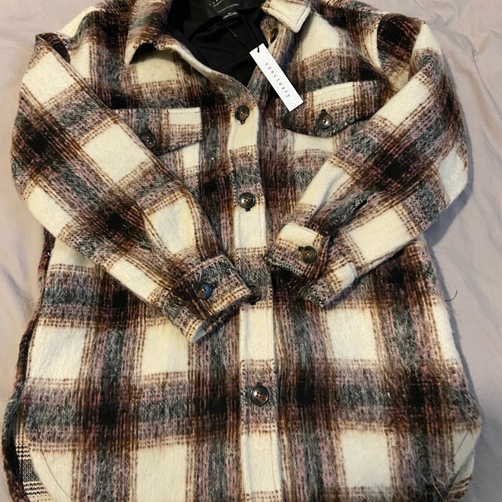 Sanctuary Town Jacket Folsom Plaid - brand new